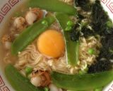 ベビー帆立とアオサの栄養オイル入袋麺作り方1写真