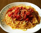 ピリ辛☆たっぷりトマトのスパゲッティ作り方4写真