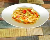 試合前のアボガドを使ったパスタ作り方7写真
