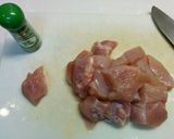 ゆで鶏モモのバジル風味★ノンオイル作り方3写真