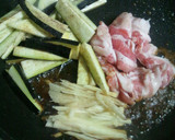 お肉たっぷり♪茄子と新生姜の炒めもの♪作り方2写真