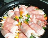 薄切り豚の味噌だれ野菜ロール作り方3写真