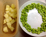 冷凍えだ豆とジャガイモの豆乳スープ♪作り方1写真
