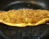 もっちりオムレツ　ねぎ、ひき肉　チーズ　作り方4写真