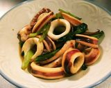 ガリバタ醤油で絶品のイカと小松菜作り方6写真