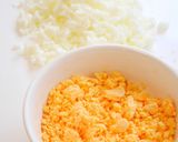 スナップえんどうと緑野菜のミモザサラダ作り方1写真