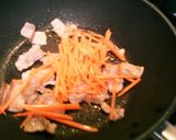 小松菜と豚肉の旨辛和風ビーフン作り方5写真