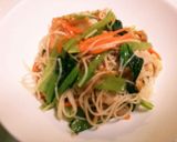 小松菜と豚肉の旨辛和風ビーフン作り方8写真