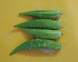 胡麻和えオクラ㏌竹輪作り方2写真