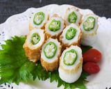 胡麻和えオクラ㏌竹輪作り方10写真
