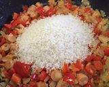鶏もも肉とスナップエンドウのパエリア作り方12写真