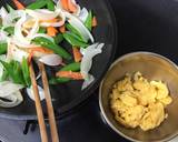新玉葱とスナップえんどうで素麺チャンプル作り方3写真