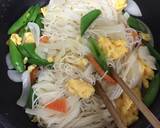 新玉葱とスナップえんどうで素麺チャンプル作り方4写真