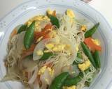 新玉葱とスナップえんどうで素麺チャンプル作り方5写真
