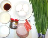 ニラのかにかま卵焼き♪コチュジャンソース作り方1写真