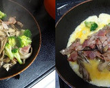 ベーコンと舞茸とチーズのオムレツ作り方3写真