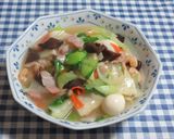 青梗菜とベーコンの中華丼　part④作り方13写真