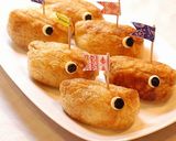 子供の日♬こいのぼりごはん【焼きいなり】作り方4写真