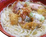 香ばしい焼き鳥素麺 梅肉添え作り方6写真