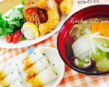 鶏ガラで♪野菜たっぷり和風のスープ作り方6写真