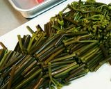 ワラビと豚肉の炒めもの作り方1写真