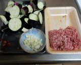 ナスとひき肉のピリ辛炒め作り方1写真