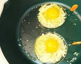 朝食MEC！真ん丸ハムチーエッグ♡作り方5写真