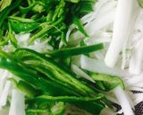 常備菜★大根とピーマンの塩昆布きんぴら作り方1写真