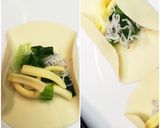 しらすと小松菜とチーズの包み焼き作り方3写真