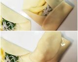 しらすと小松菜とチーズの包み焼き作り方4写真