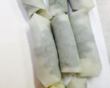 おつまみにチーズ&おもちの春巻きステック作り方8写真