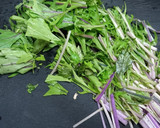 簡単★豚肉と紫水菜とキノコの中華炒め作り方3写真