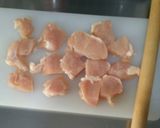 鶏胸肉で簡単バジル＆カレー風味のピカタ☆作り方1写真