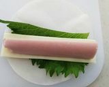餃子の皮de☆チーズの魚肉ソーセージ巻き作り方2写真