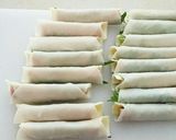 餃子の皮de☆チーズの魚肉ソーセージ巻き作り方3写真