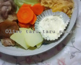 蒸し野菜とオリーブの実のタルタルソース作り方4写真