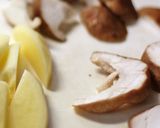 新じゃがベーコン椎茸のマヨマスタード炒め作り方2写真
