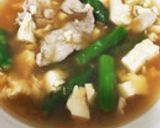 豚肉とアスパラのくずし豆腐あんかけ作り方7写真