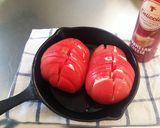 スキレットで熱々ハッセルバック風トマト♪作り方4写真