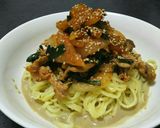 ラ王の冷やし中華de豚キム冷麺作り方4写真
