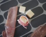 可愛い前菜＊生ハムチーズミディトマト焼き作り方4写真