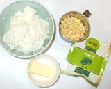 残りご飯でコーンバターライス♪電子レンジ作り方1写真