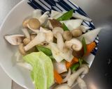 お一人様レンジ洋風棒棒鶏味豚平焼き風作り方12写真