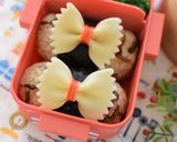 【キャラ弁】リボンパスタおにぎり弁当作り方4写真