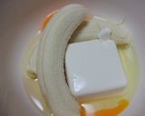 ﾎｯﾄｹｰｷﾐｯｸｽのバナナチョコケーキ作り方1写真