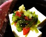 すき昆布ときゅうり、トマトの冷奴作り方6写真