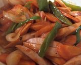 人参と玉ねぎとピーマンのケチャップ炒め作り方6写真