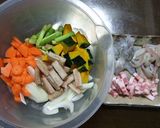 野菜たっぷり豆乳スープ（ダイエット）作り方1写真