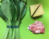 小松菜と豚肉と厚揚げの中華炒め作り方1写真
