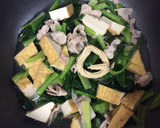 小松菜と豚肉と厚揚げの中華炒め作り方6写真